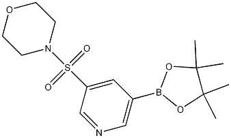 Structure of 4-(5-(4,4,5,5-tetramethyl-1,3,2-dioxaborolan-2-yl)pyridin-3-ylsulfonyl)morpholine