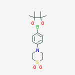 Structure of 4-[4-(4,4,5,5-tetramethyl-1,3,2-dioxaborolan-2-yl)phenyl]-1,4-thiazinane 1,1-dioxide