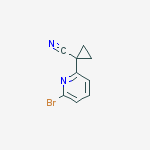 Structure of 1-(6-bromopyridin-2-yl)cyclopropanecarbonitrile