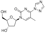 1-(BETA-D-2-DEOXYRIBOFURANOSYL)-4-(1,2,4-TRIAZOL-1-YL)-5-METHYLPYRIMIDIN-2-ONE结构式
