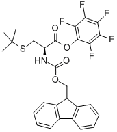 Structure of FMOC-CYS(TBU)-OPFP