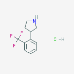 Structure of 3-(2-(TRIFLUOROMETHYL)PHENYL)PYRROLIDINE HYDROCHLORIDE
