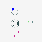 Structure of 3-(4-(TRIFLUOROMETHYL)PHENYL)PYRROLIDINE HYDROCHLORIDE