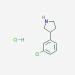 3-(3-Chlorophenyl)pyrrolidine hydrochloride结构式