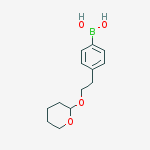 Structure of Boronic acid, B-[4-[2-[(tetrahydro-2H-pyran-2-yl)oxy]ethyl]phenyl]-