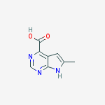 6-methyl-7h-pyrrolo[2,3-d]pyrimidine-4-carboxylic Acid结构式