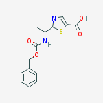 Structure of 2-(1-{[(benzyloxy)carbonyl]amino}ethyl)-1,3-thiazole-5-carboxylic acid