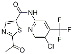 2-乙酰基-N-(5-氯-4-(三氟甲基)吡啶-2-基)噻唑-5-羧酰胺结构式