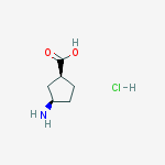 (1S,3R)-3-aminocyclopentane-1-carboxylic acid,hydrochloride结构式
