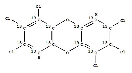 C-131,2,3,6,7,8-HxCDD结构式