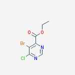 Structure of Ethyl 5-bromo-6-chloropyrimidine-4-carboxylate