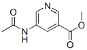 Structure of 3-Pyridinecarboxylicacid, 5-(acetylamino)-, methyl ester