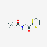 Structure of Carbamic Acid, N-[2-(1,3-Dithian-2-Yl)-1-Methyl-2-Oxoethyl]-, 1,1-Dimethylethyl Ester