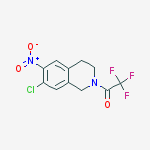 Structure of 1-(7-CHLORO-6-NITRO-3,4-DIHYDROISOQUINOLIN-2(1H)-YL)-2,2,2-TRIFLUOROETHANONE