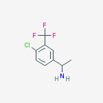 1-(4-Chloro-3-(trifluoromethyl)phenyl)ethanamine结构式