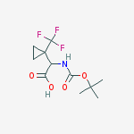 2-[(2-methylpropan-2-yl)oxycarbonylamino]-2-[1-(trifluoromethyl)cyclopropyl]acetic Acid结构式