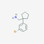 1-(3-bromophenyl)Cyclopentanemethanamine结构式