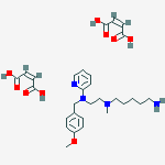 Structure of N'-(5-AMINOPENTYL)-N-(4-METHOXYBENZYL)-N'-METHYL-N-2-PYRIDINYL-1,2-ETHANEDIAMINE, DIMALEATE SALT