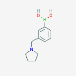 (3-(Pyrrolidin-1-ylmethyl)phenyl)boronic acid结构式
