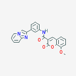 Structure of N-(3-(imidazo[1,2-a]pyridin-2-yl)phenyl)-8-methoxy-2-oxo-2H-chromene-3-carboxamide