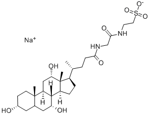 Structure of 2-[[[[(3a,5b,7a,12a)-3,7,12-trihydroxy-24-oxocholan-24-yl]amino]acetyl]amino]-ethanesulfonic acid monosodium salt