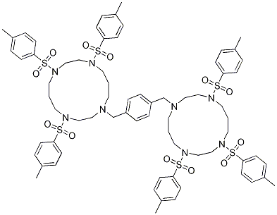 Structure of 1,4,8,11-Tetraazacyclotetradecane, 1,1'-[1,4-phenylenebis(Methylene)]bis[4,8,11-tris[(4-Methylphenyl)sulfon yl]-