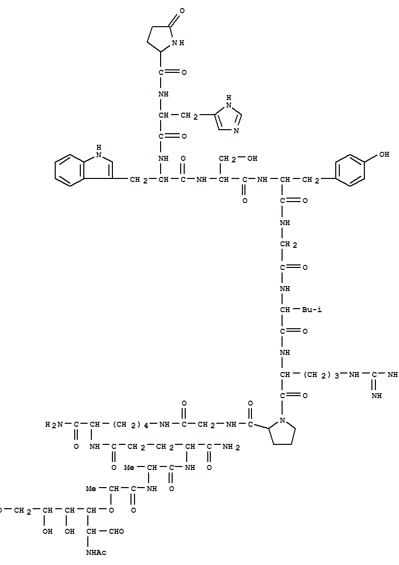 Structure of LHRH, N-Ac-muramyl-Ala-iso-Glu-LysNH2-