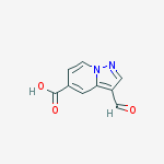 3-formylpyrazolo[1,5-a]pyridine-5-carboxylic Acid结构式