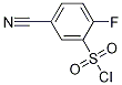 Structure of 5-cyano-2-fluorobenzene-1-sulfonyl chloride