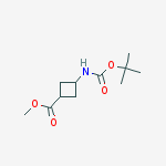 Structure of METHYL TRANS-3-(BOC-AMINO)CYCLOBUTANECARBOXYLATE
