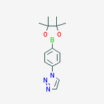 Structure of 1-(4-(4,4,5,5-tetramethyl-1,3,2-dioxaborolan-2-yl)phenyl)-1H-1,2,3-triazole