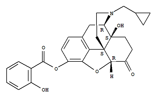Structure of naltrexone-3-salicylate
