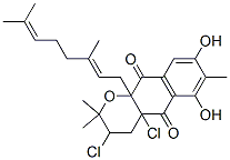 Structure of 3,4a-Dichloro-10a-(3,7-dimethyl-2,6-octadienyl)-3,4,4a,10a-tetrahydro-6,8-dihydroxy-2,2,7-trimethyl-2H-naphtho[2,3-b]pyran-5,10-dione