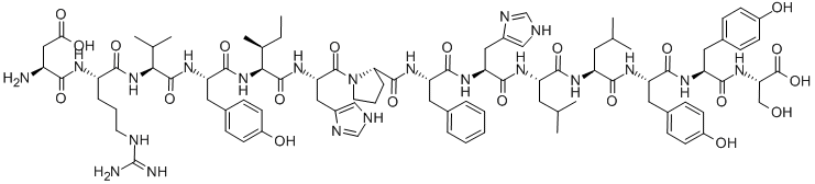 Structure of ANGIOTENSINOGEN (1-14) (RAT)
