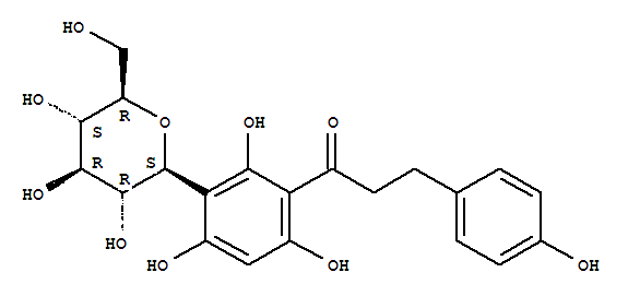 Structure of 1-Propanone, 1-(3-b-D-glucopyranosyl-2,4,6-trihydroxyphenyl)-3-(4-hydroxyphenyl)-