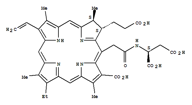 Structure of monoaspartyl chlorin e6