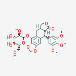 (5as,8as,9r)-8-oxo-9-(3,4,5-trimethoxyphenyl)-5,5a,6,8,8a,9-hexahydrofuro[3',4':6,7]naphtho[2,3-d][1,3]dioxol-4-yl hexopyranoside结构式