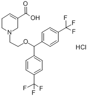 3-pyridinecarboxylicacid,1,2,5,6-tetrahydro-1-(2-(bis(4-(trifluoromethyl)phen结构式