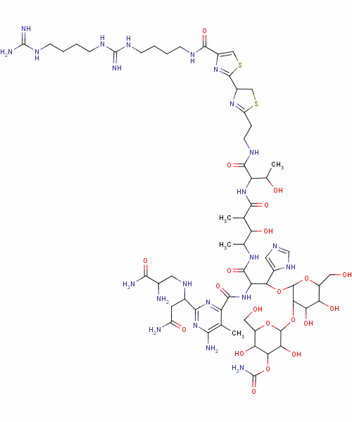 Chemical structure of phleomycin E