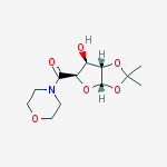 (5S)-4,5-O-(1 - 甲基亚乙基)-1-C-4 - 吗啉基 - D - 戊二醛 - 5,2 - 呋喃木糖结构式
