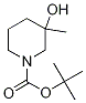 Structure of tert-butyl 3-hydroxy-3-methylpiperidine-1-carboxylate