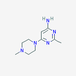 2-Methyl-6-(4-methylpiperazin-1-yl)pyrimidin-4-amine结构式
