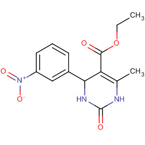 Structure of 5-Pyrimidinecarboxylic acid,1,2,3,4-tetrahydro-6-methyl-4-(3-nitrophenyl)-2-oxo-, ethyl ester