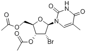 Structure of 2-Bromo-2-deoxy-3,5-di-O-acetyl-5-methyluridine
