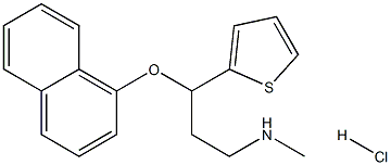 Structure of Duloxetine Related Compound F (10 mg) ((S)-N-Methyl-3-(naphthalen-1-yloxy)-3-(thiophen-3-yl)propan-1-amine hydrochloride)