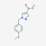 1-(4-methoxybenzyl)-1H-pyrazole-4-carboxylic acid结构式