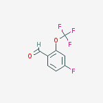 Structure of 4-fluoro-2-(trifluoromethoxy)benzaldehyde