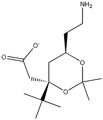 Structure of (4S,trans)-1,1-Dimethylethyl-6-aminoethyl-2,2-dimethyl-1,3-dioxane-4-acetate