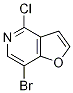 Structure of 7-Bromo-4-chlorofuro[3,2-c]pyridine