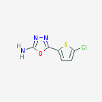 5-(5-chloro-2-thienyl)-1,3,4-oxadiazol-2-amine结构式